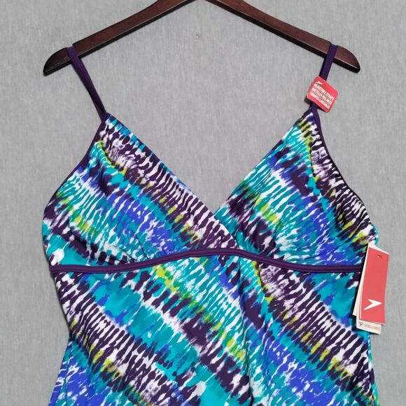 Speedo One Piece Swimsuit Women Plus Size 18 Contemporary Fit Soft Cups Lined - Picture 3 of 16